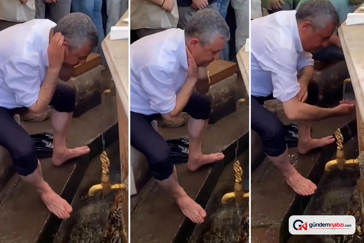 Özgür Özel'in abdest görüntüsü sosyal medyada tartışma yarattı