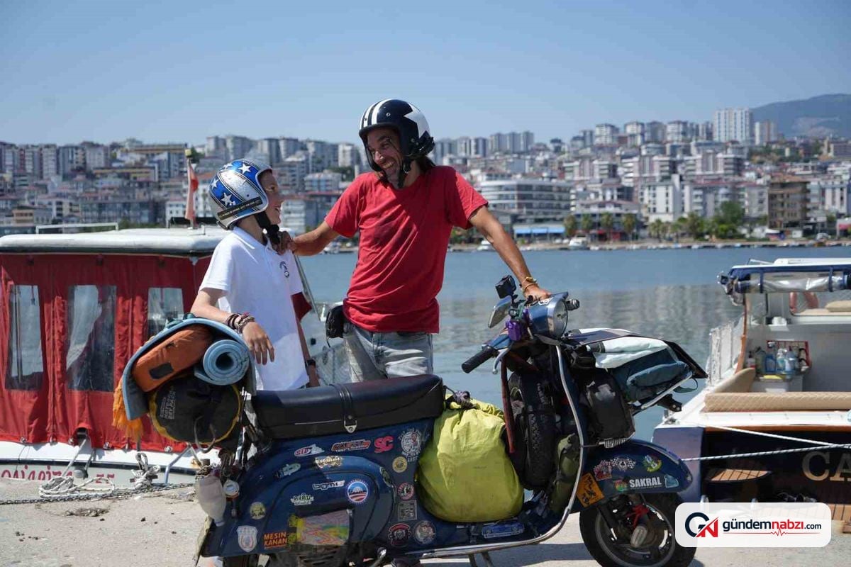 Avustralyalı baba-oğulun dünya turunda Samsun durağı