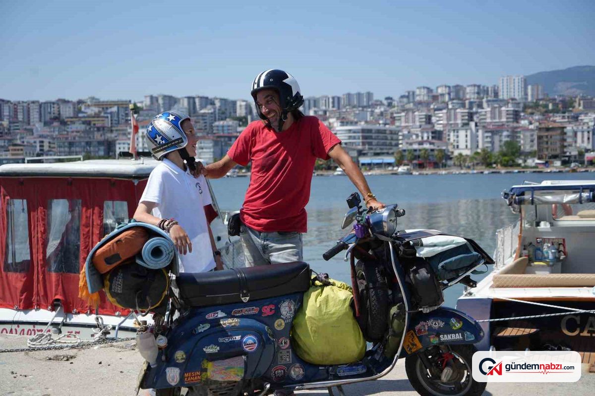 Avustralyalı baba-oğulun dünya turunda Samsun durağı