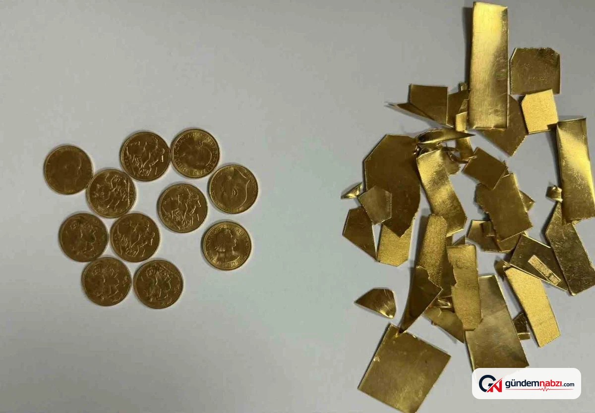 Gümrükte iç çamaşırında gizlenmiş altın ve euro ele geçirildi