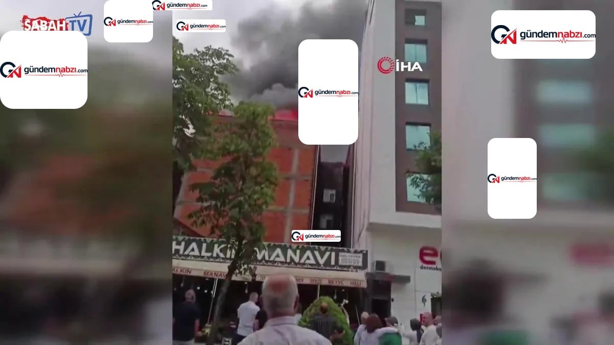 Trabzon'da 5 katlı binanın çatısında yangın çıktı