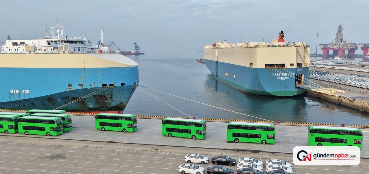 Çin yapımı 35 elektrikli otobüs Londra'ya yola çıktı