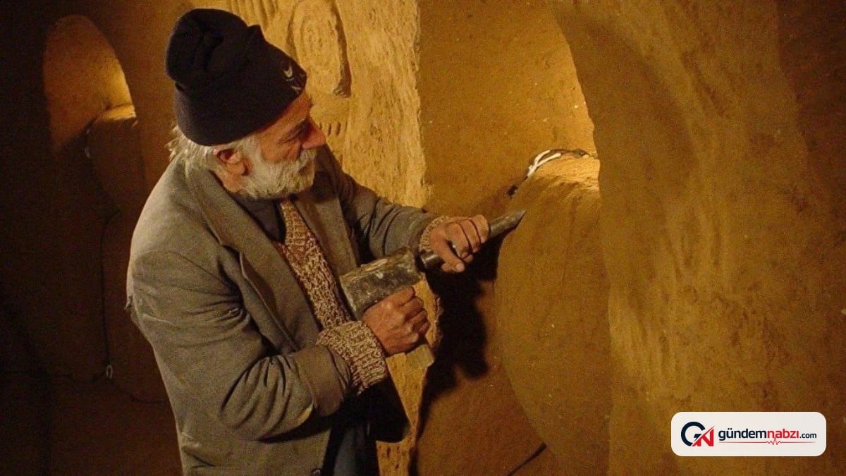 Eşinin isteğiyle kazmaya başladı, 23 yılda yer altı şehri kurdu