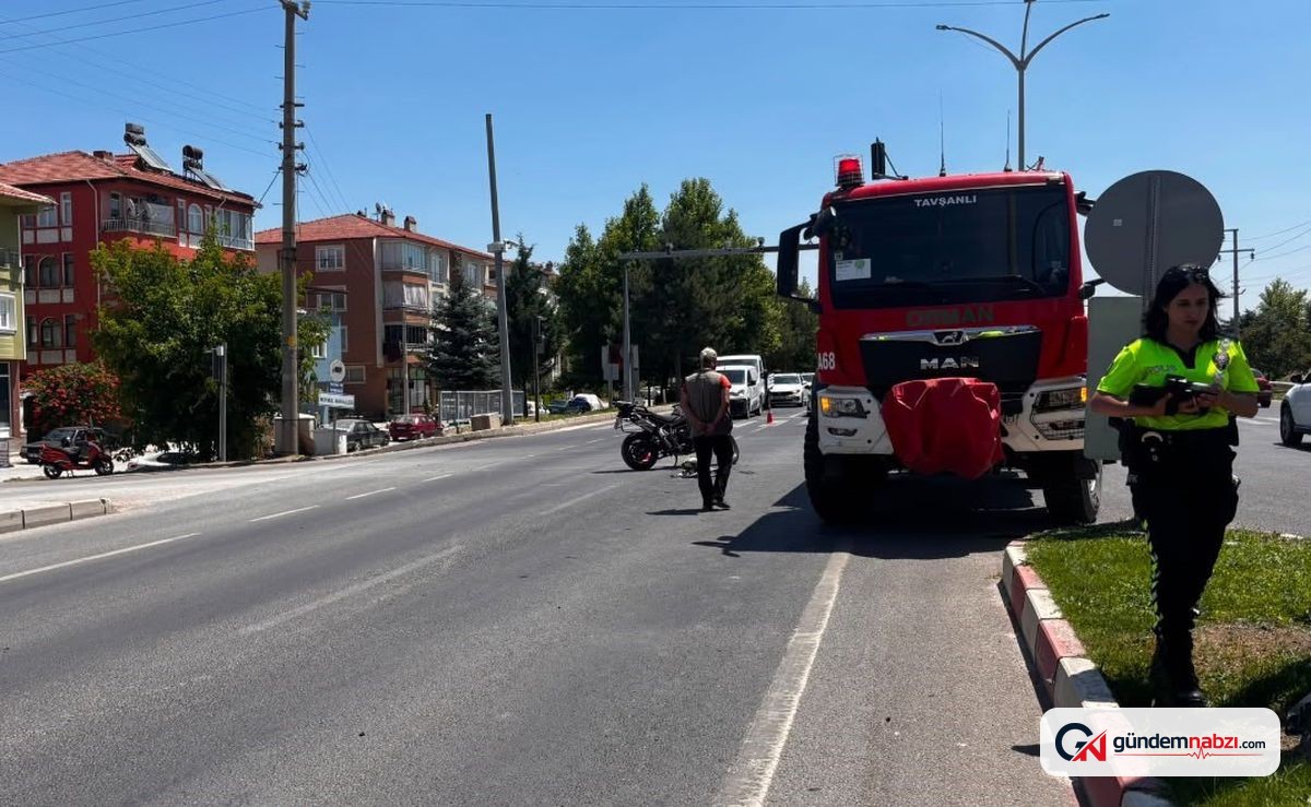 Kütahya'da yangına giden arazöz motosikletle çarpıştı: 1 yaralı