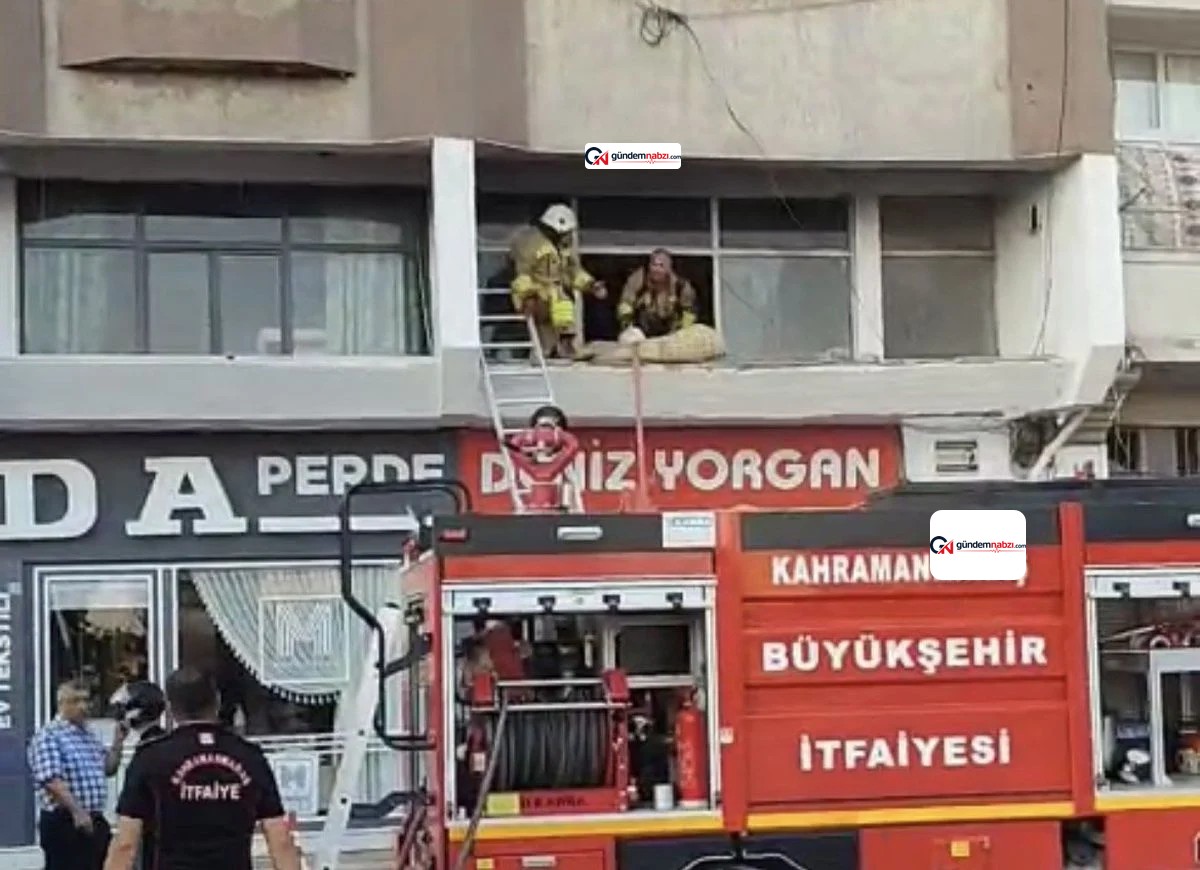 Kahramanmaraş'ta yorgancı dükkanında yangın çıktı
