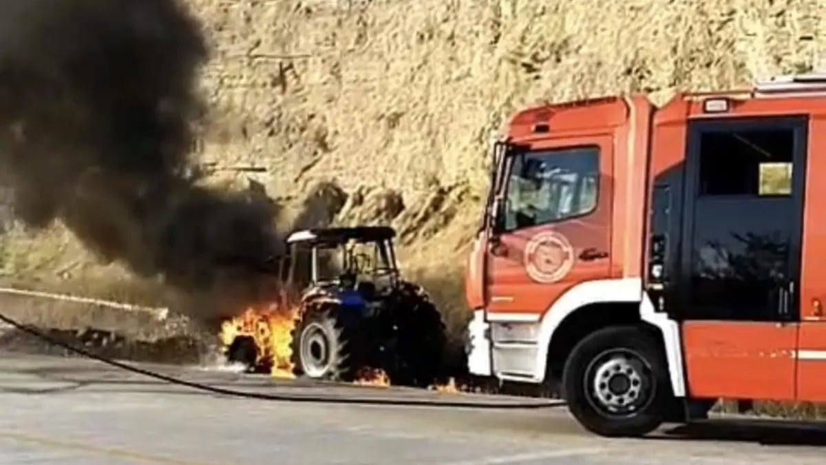 Samsun'da traktör yangını
