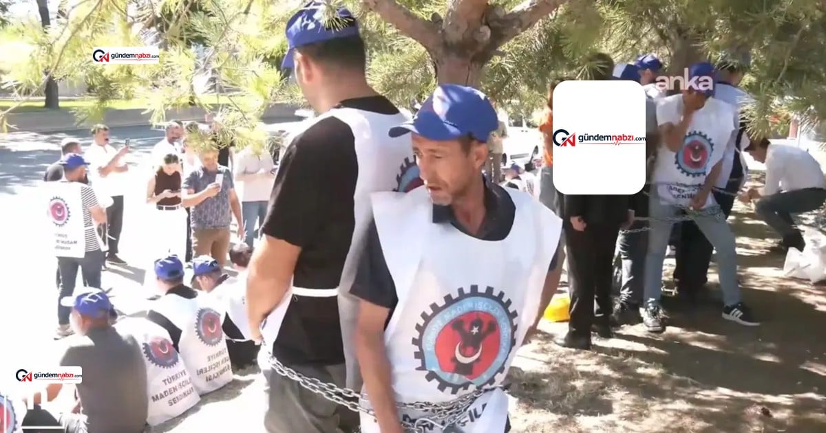 Madenciler kendilerini zincirledi: Gözaltılar var