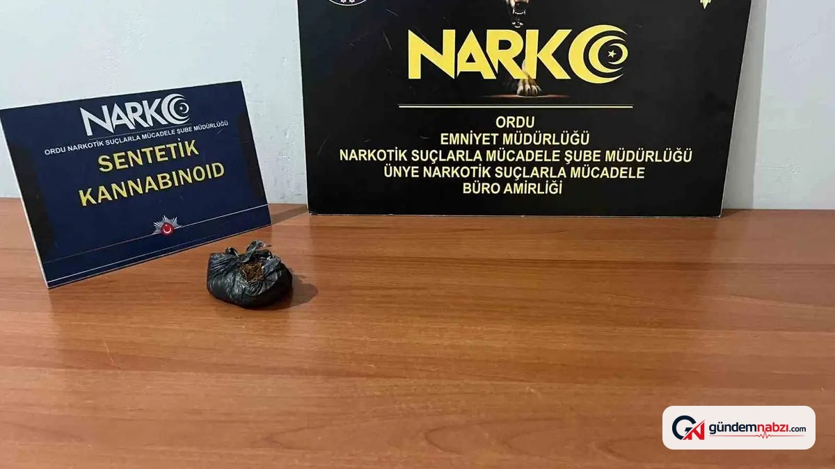 Ordu'da uyuşturucu operasyonunda 1 kişi tutuklandı
