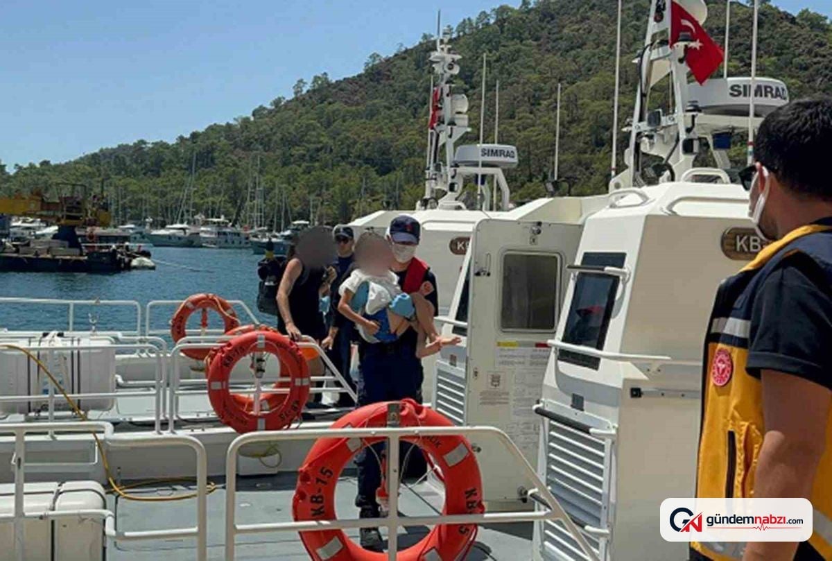 Muğla Fethiye açıklarında çocuk yolcu tahliye edildi
