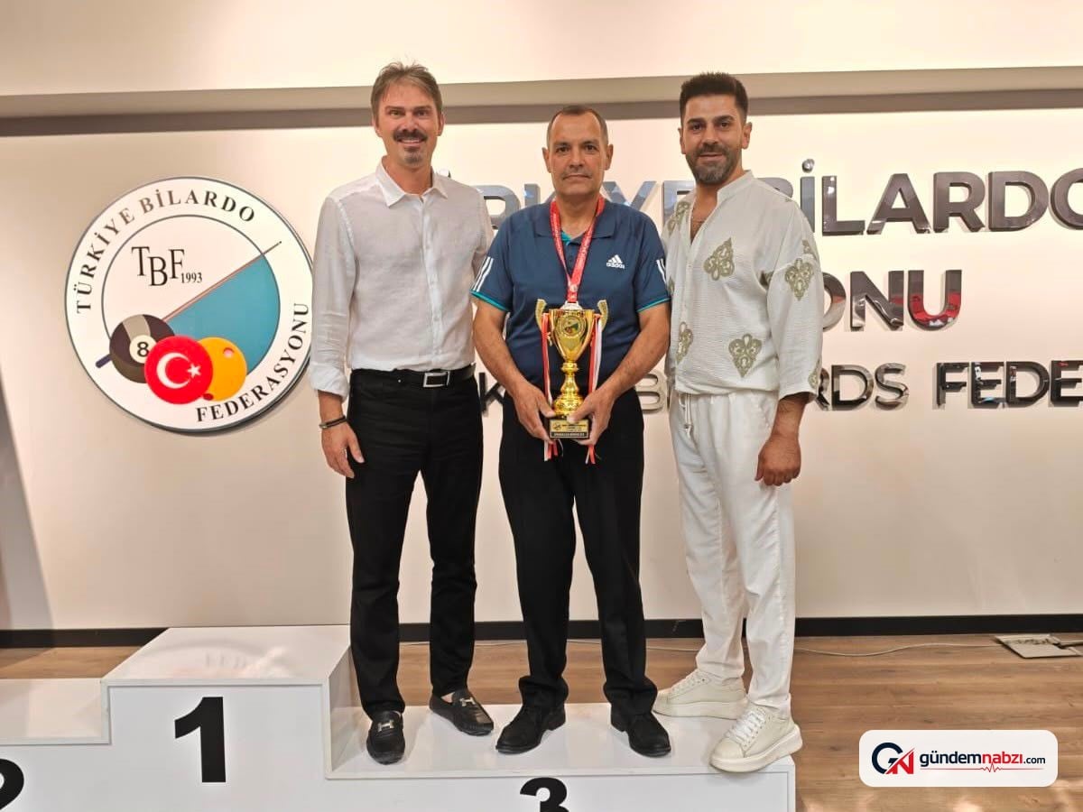 Elazığlı sporcu Yetkin Çelikel, Türkiye bilardo şampiyonu oldu