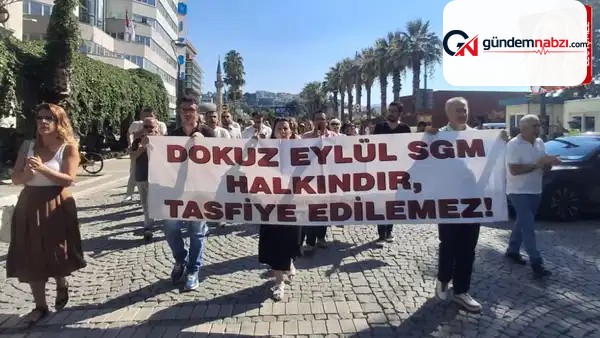 İzmir'de SGK çalışanlarından bina devrine karşı eylem