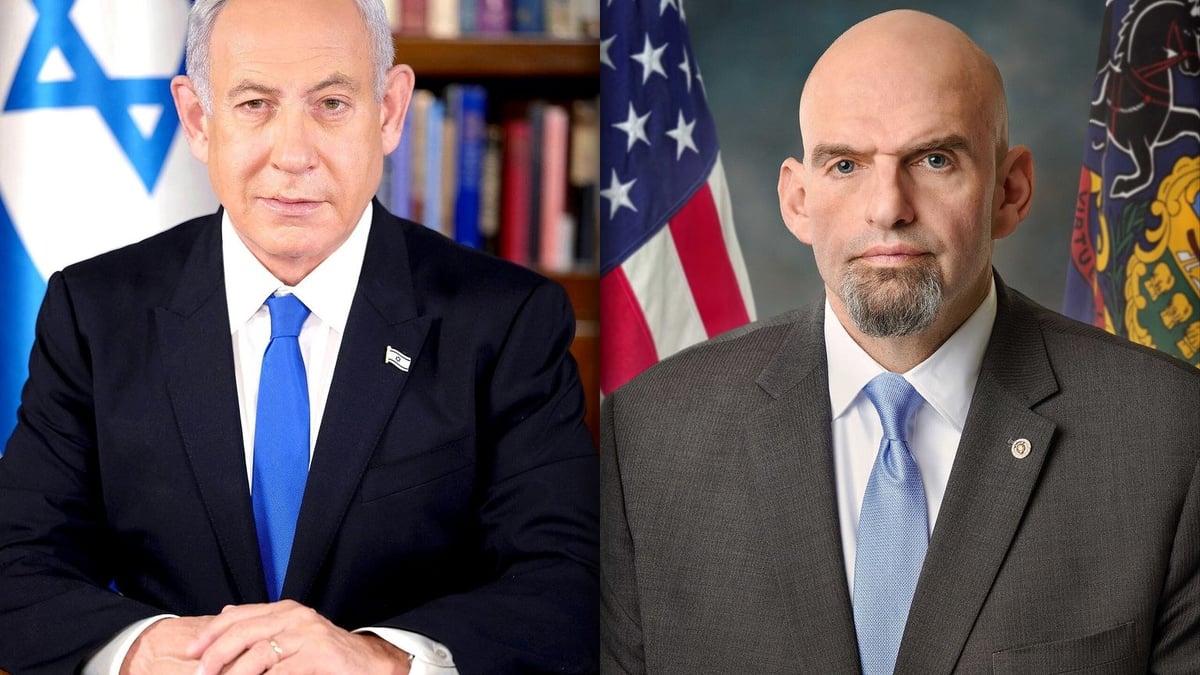 İsrail Başbakanı Netanyahu ile görüşen Senatör Fetterman'ın tavırları dikkat çekti