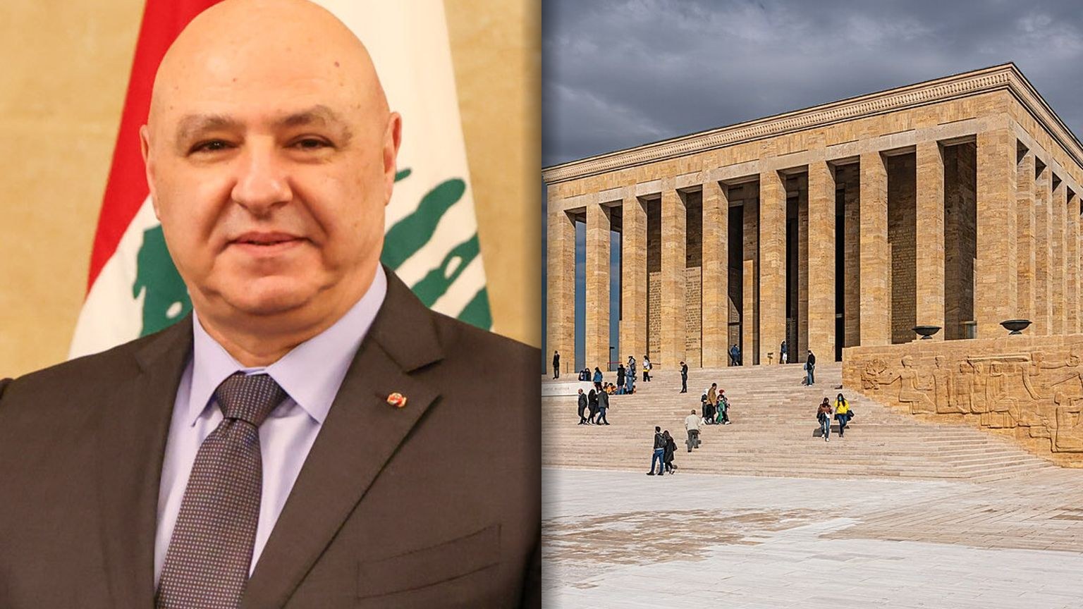 Lübnan Cumhurbaşkanı Avn'dan Anıtkabir'e ziyaret