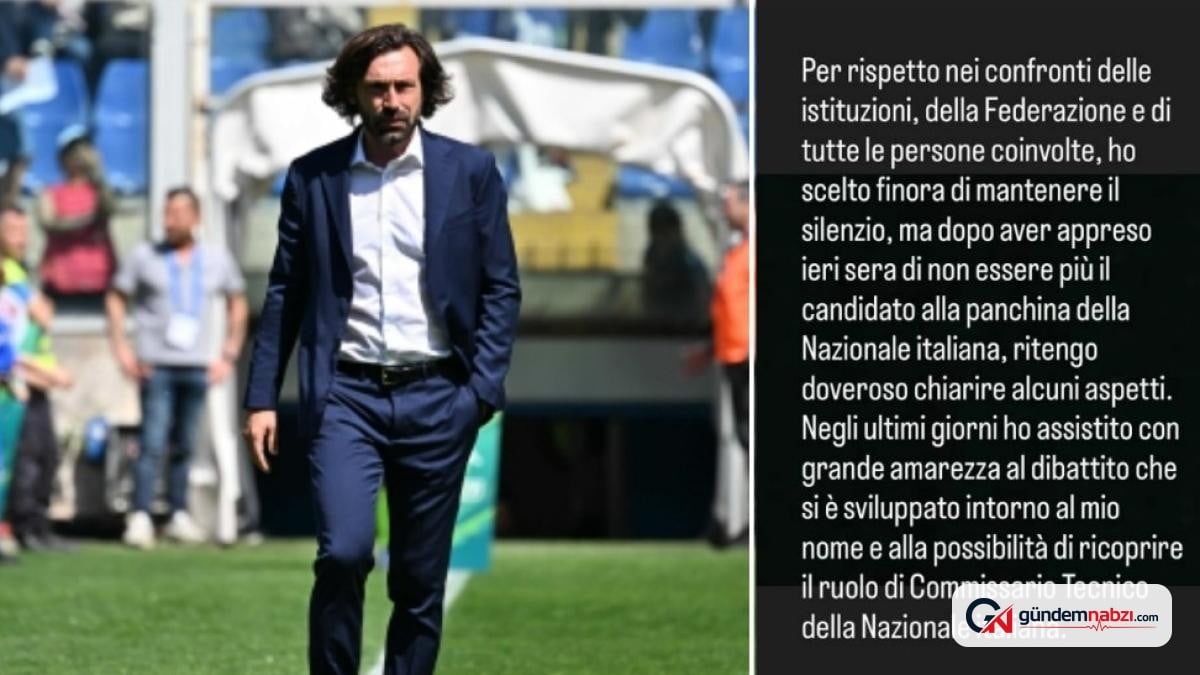 Andrea Pirlo, İtalya milli takımı teknik direktörlüğü adaylığını bıraktı