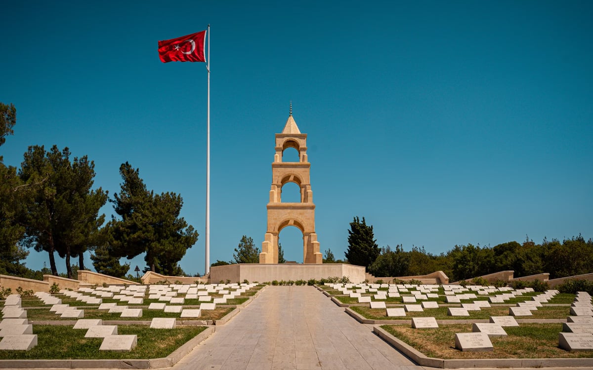 Kanadali gencler ve cocuklar Çanakkale Gelibolu'daki sehitlikte konser verdi