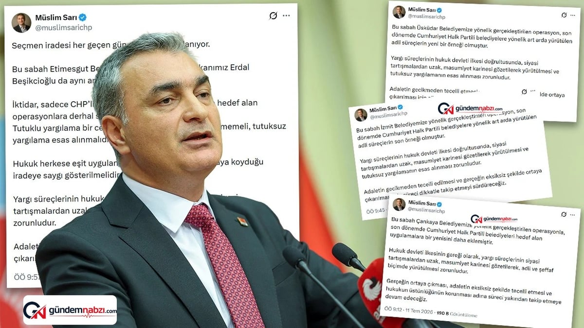 Müslim Sarı'nın paylaşımlarına şablon tepkisi