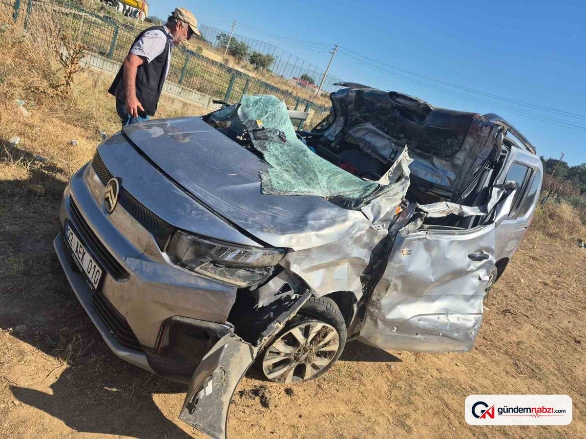 Edirne Keşan'da takla atan otomobilin sürücüsü öldü