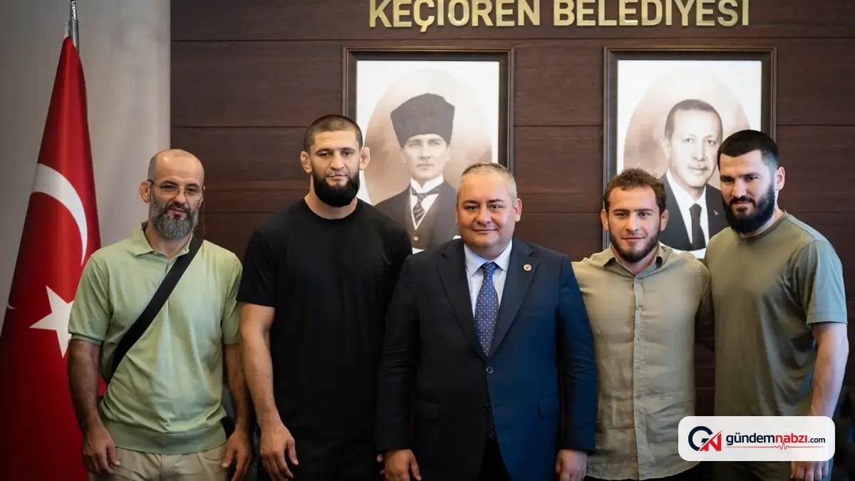 UFC şampiyonu Khamzat Chimaev Ankara'da Keçiören Belediyesi'ni Ziyaret etti