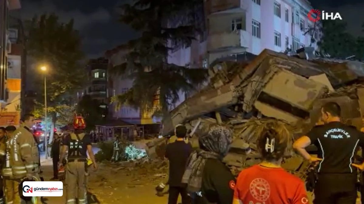 İstanbul Bahçelievler'de 4 katlı bina çöktü