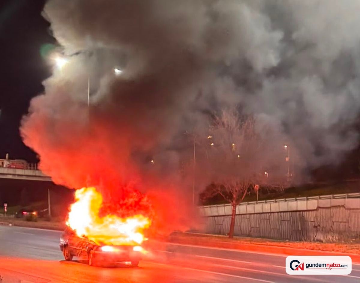 Eskişehir'de seyir halindeki otomobil alev aldı, sürücü yaralandı