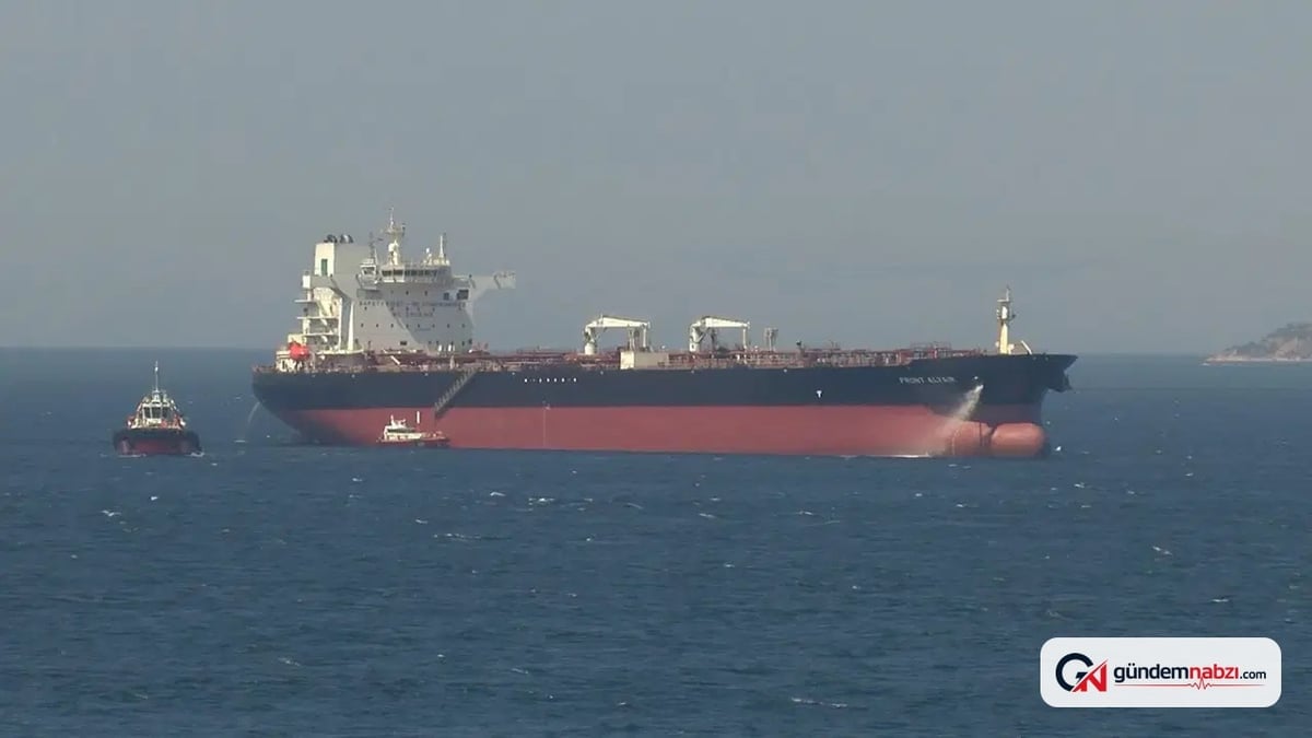 Çanakkale Boğazı'nda Arıza yapan tanker Karanlık Liman'a demirledi