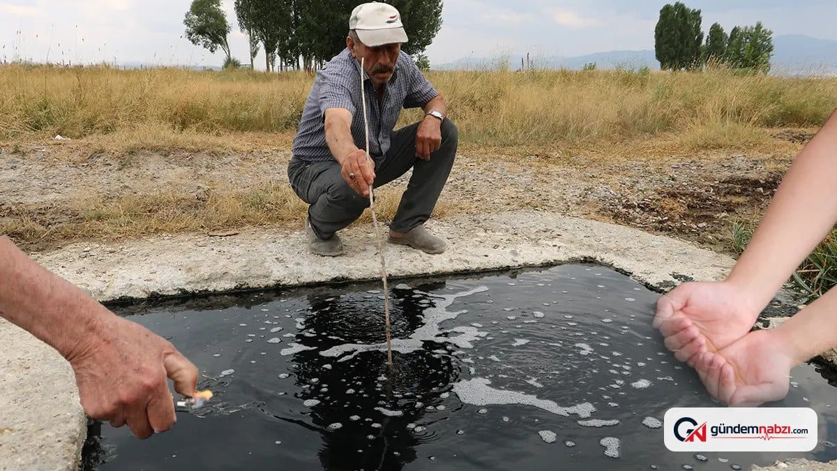 Erzurum'da kaynayan su sağlık buluyor, ateşte mavi alev saçıyor