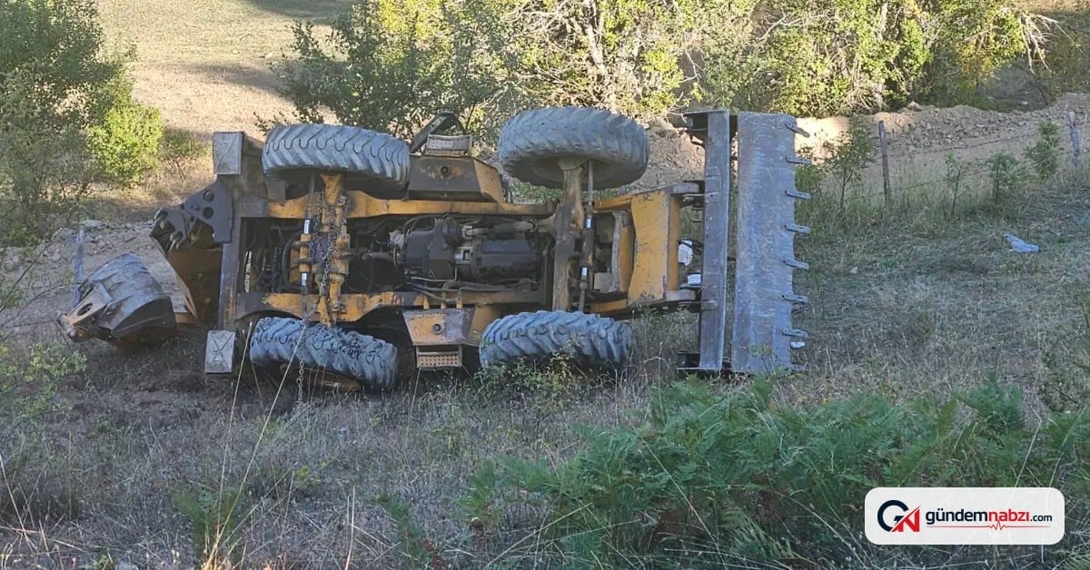 Samsun'da devrilen iş makinesinin operatörü hayatını kaybetti