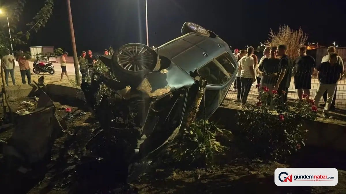 Edirne'de kontrolden çıkan otomobil bahçeye uçtu: 1 yaralı