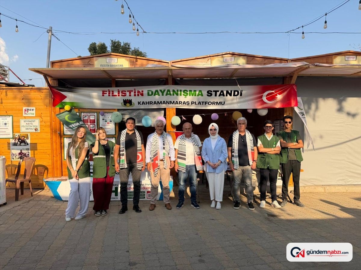 Kahramanmaraş'ta Filistin dayanışma standı açıldı