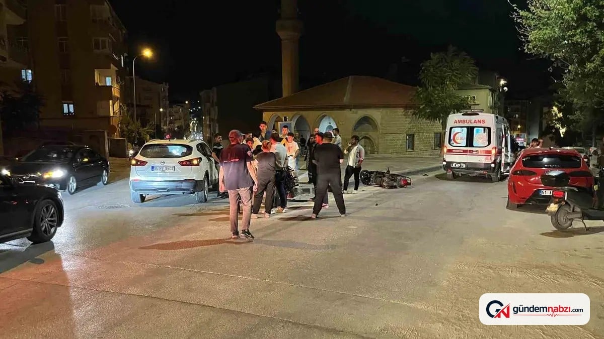 Niğde'de otomobil ile motosiklet çarpıştı: 1 yaralı