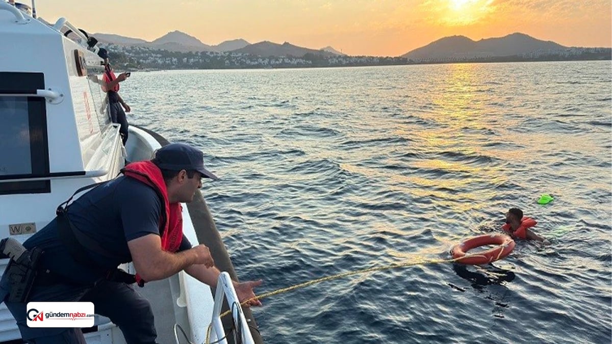 Bodrum açıklarında Yunanistan'a geçmeye çalışan göçmen yakalandı