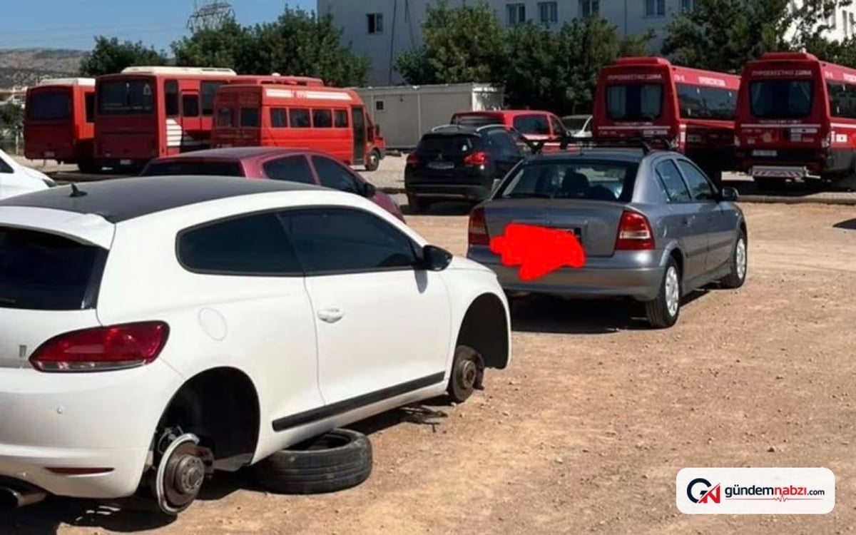 Yunanistan'da orman yangınıyla mücadele eden itfaiyecilerin araçları soyuldu