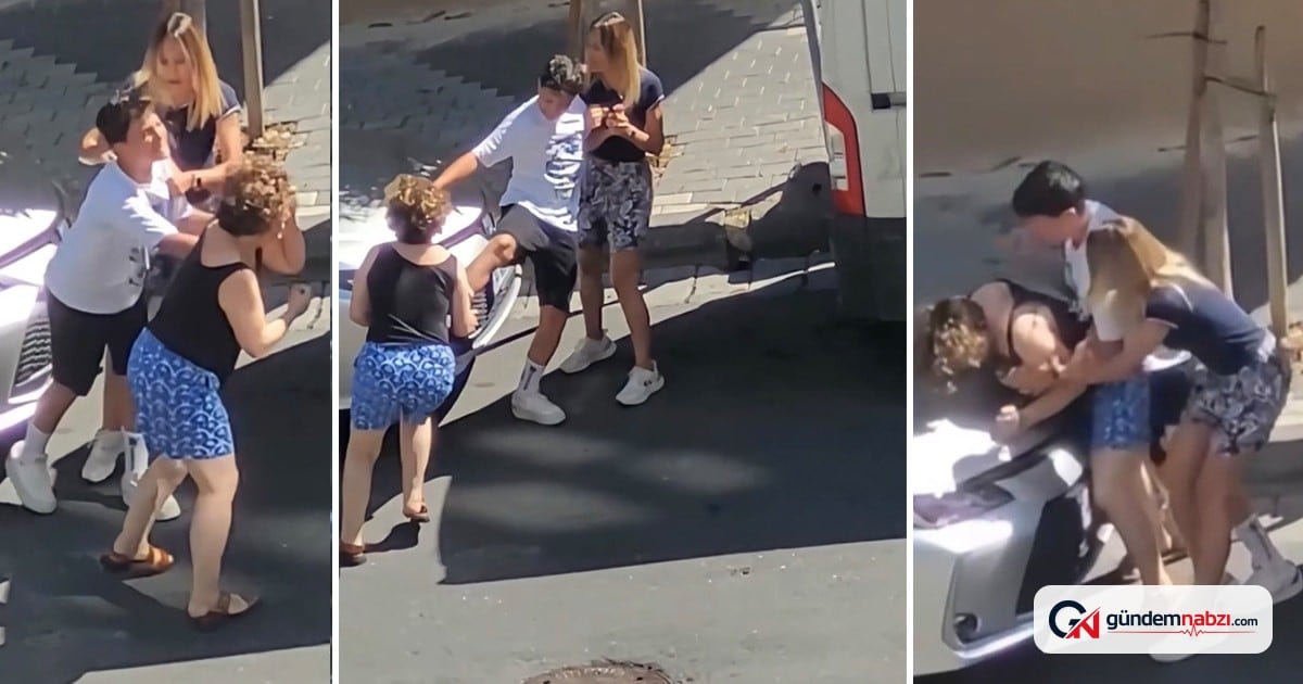 İstanbul'da sokak ortasında anne ile çocukları kavga etti