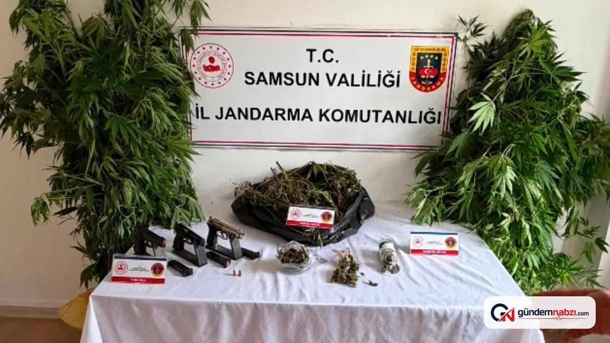 Salıpazarı'nda uyuşturucu operasyonunda 1 kilo 215 gram esrar ele geçirildi