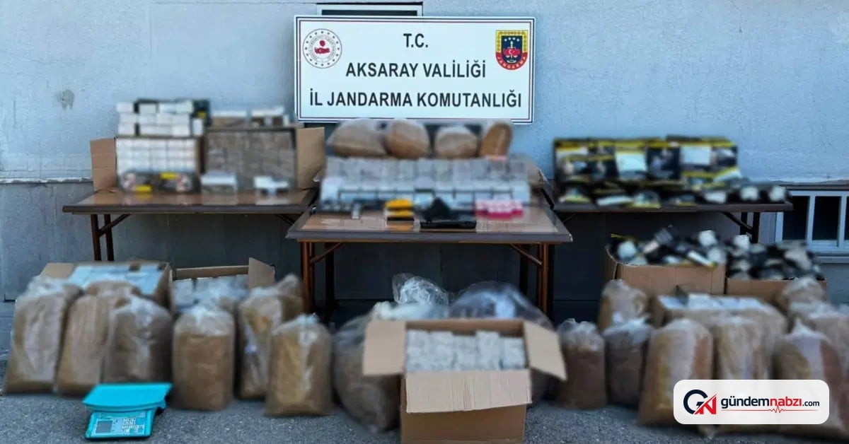 Aksaray'da kaçak tütün operasyonu: 750 bin liralık malzeme