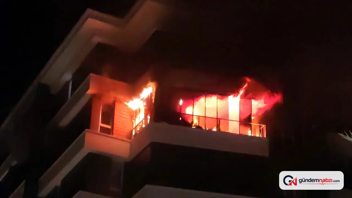 Aksaray'da apartmanda yangın: 14 kişi dumandan etkilendi