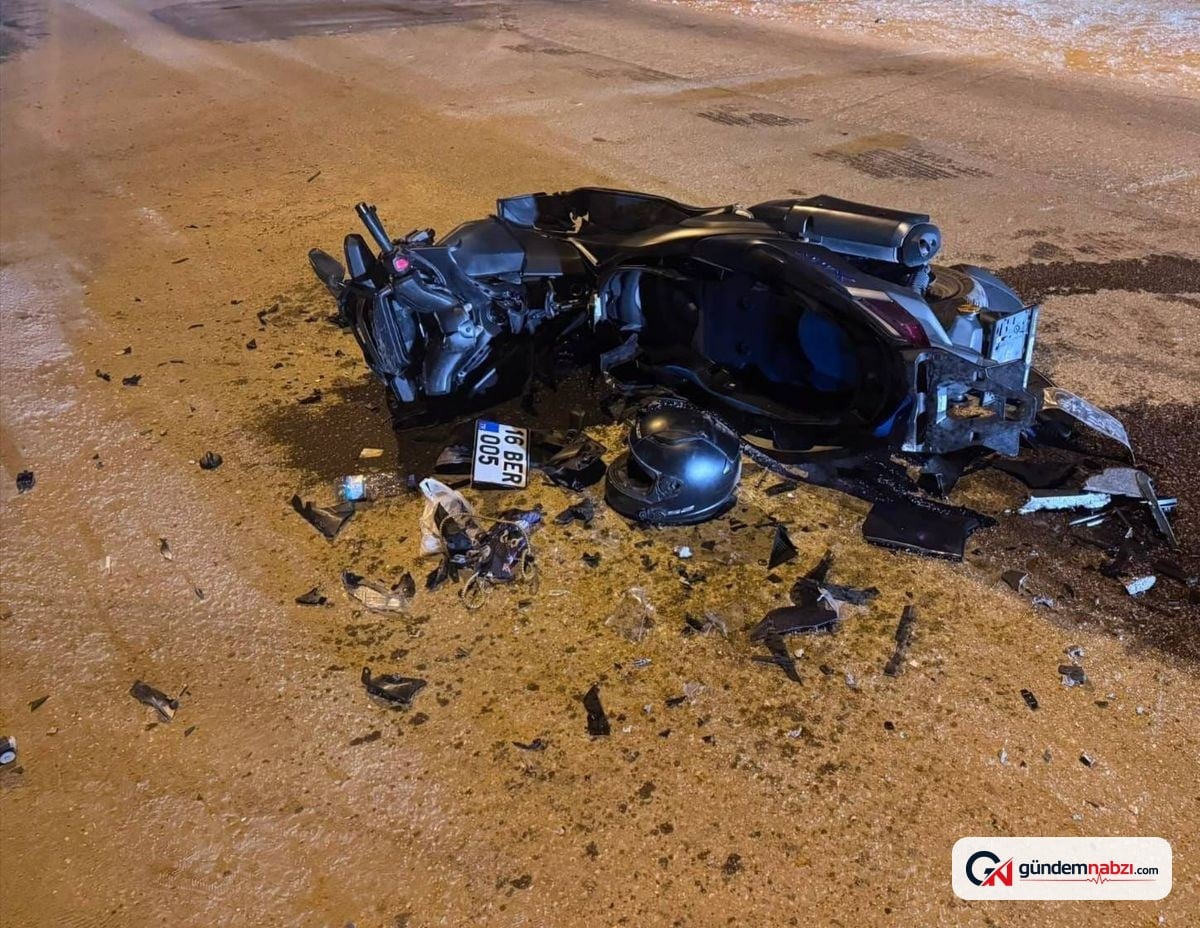 Bursa İnegöl'de kafa kafaya çarpışma: Motosiklet sürücüsü ağır yaralandı