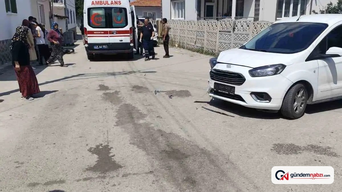Bursa Mudanya'da otomobille çarpışan motosiklet sürücüsü yaralandı