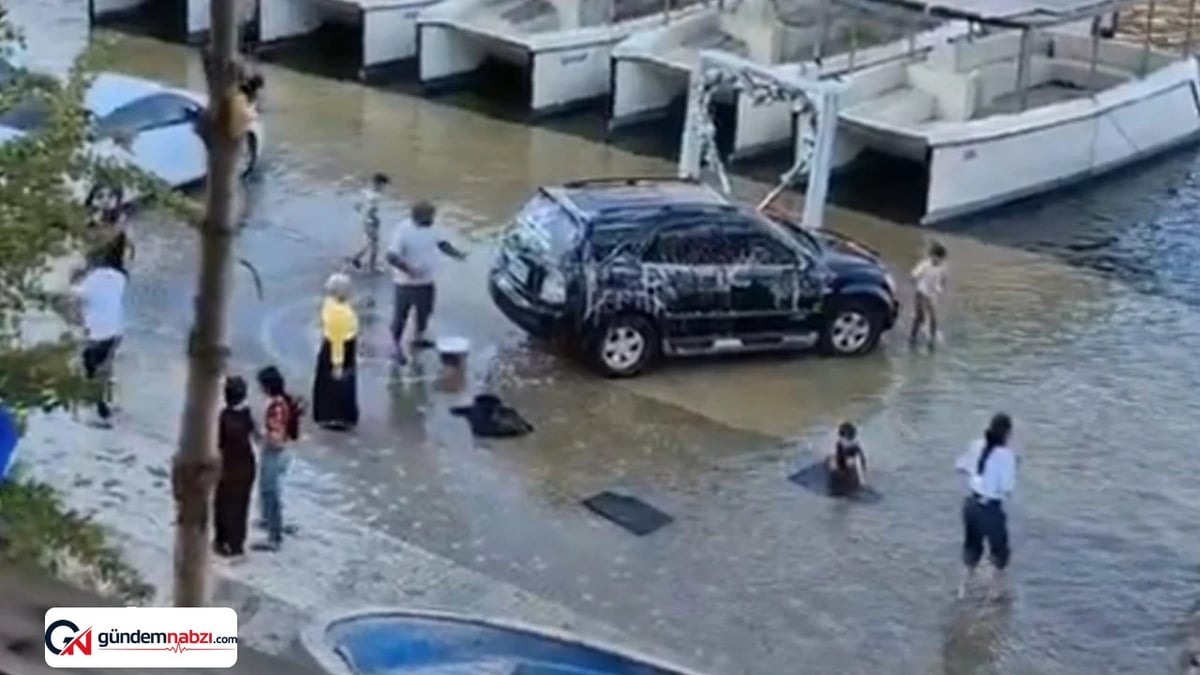 Diyarbakır'da Baraj suyuyla oto-yıkama görüntüleri tepki çekti