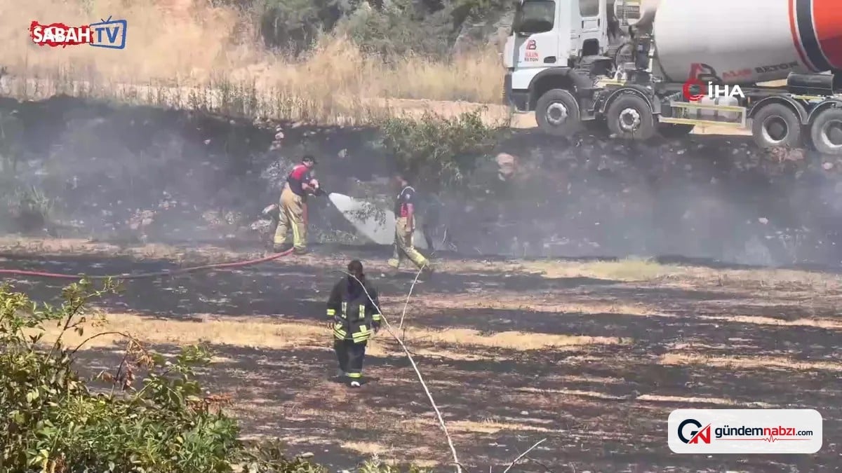 Tokat'ta otluk alandaki yangın büyümeden söndürüldü