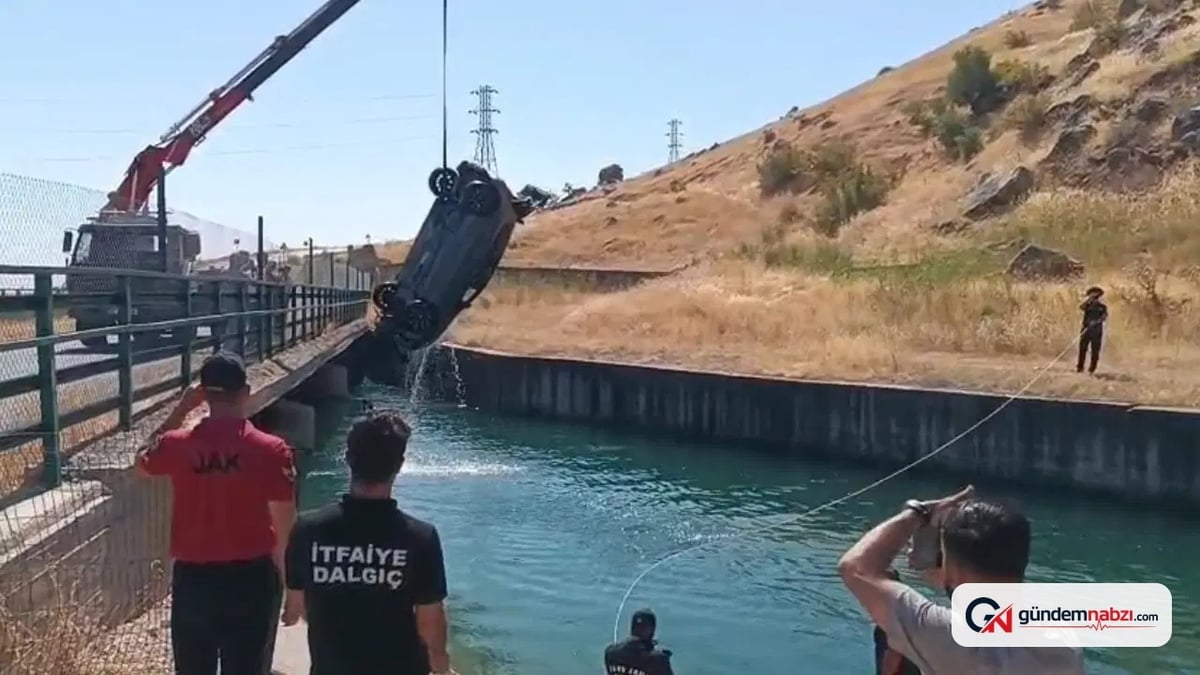 Diyarbakır'da sulama kanalına uçan araçta 4 kişi kurtarıldı