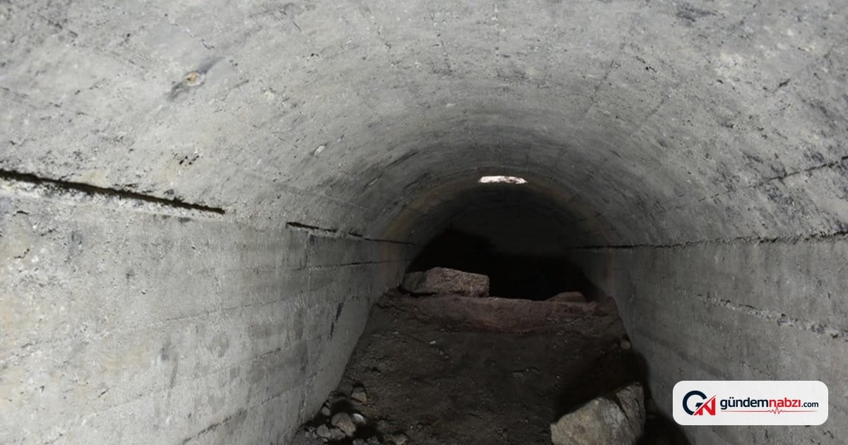 Kazı çalışmasında 20 metre uzunluğunda sığınak bulundu