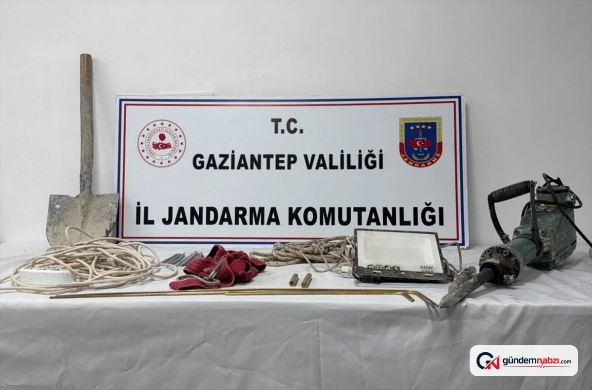 Gaziantep Nizip'te kaçak kazı operasyonu: 5 gözaltı