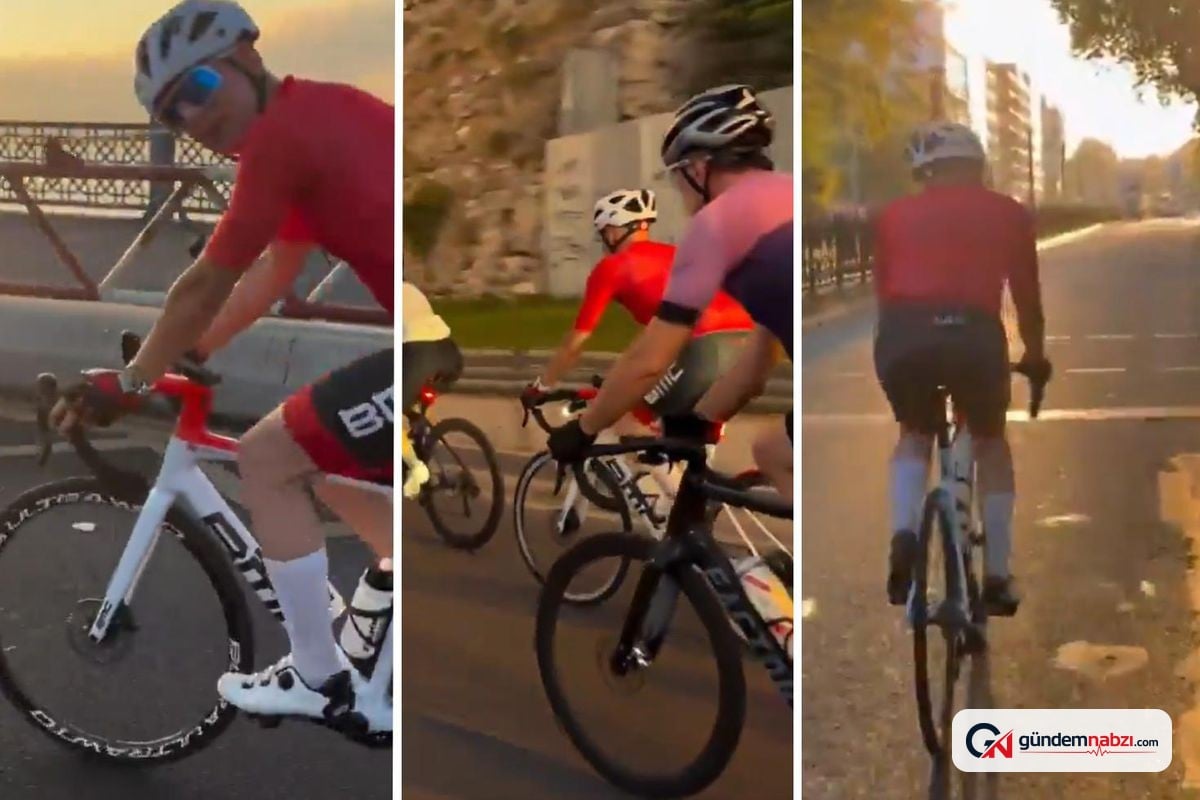 Görevden alınan eski vali Mehmet Fatih Çiçekli İstanbul'da pedal çevirdi