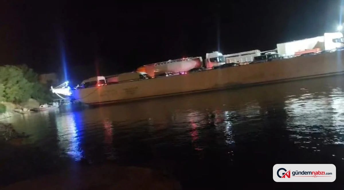 Elazığ-Pertek feribotunda motor arızası paniği