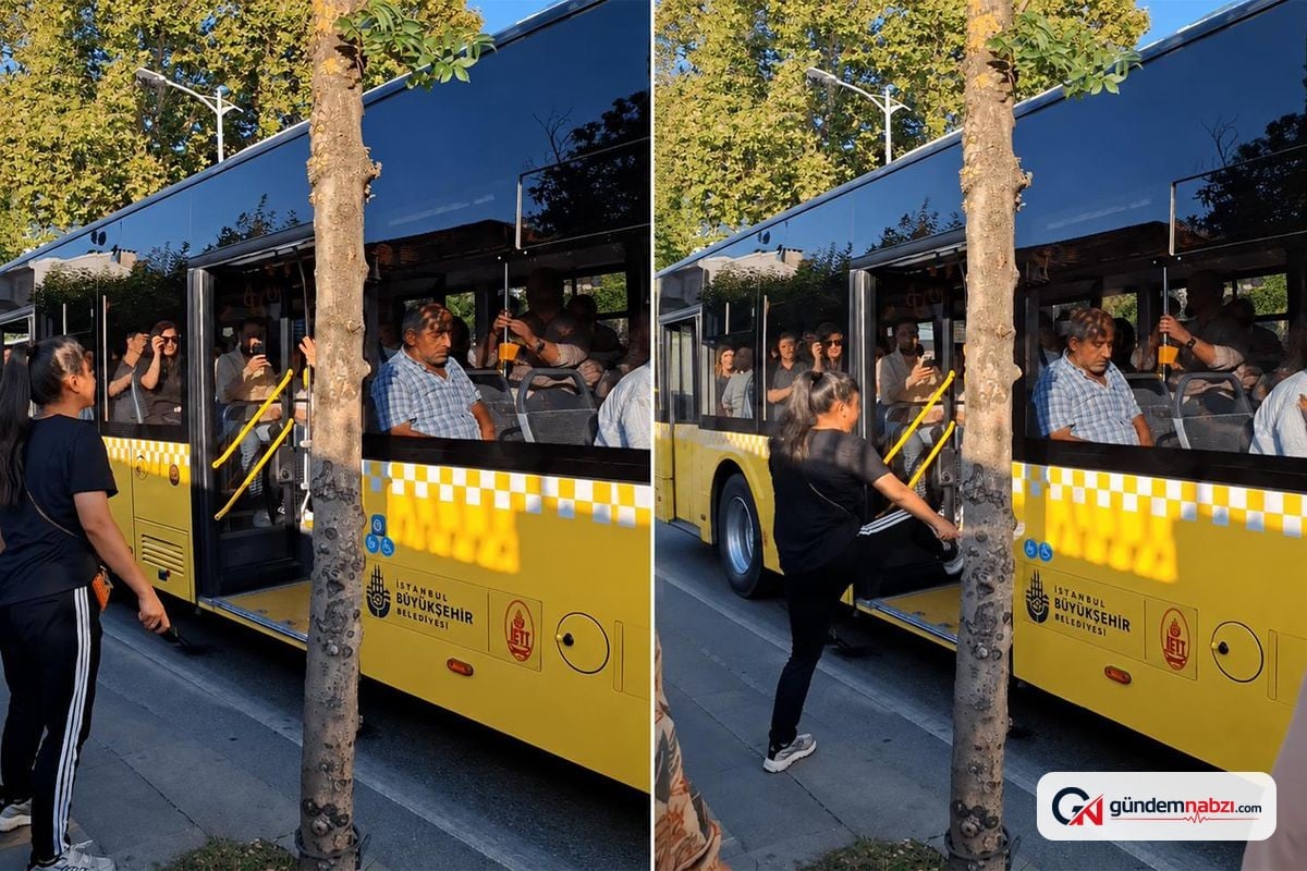 İstanbul'da İETT otobüsünde yolcularla tartışıp araca saldırdı