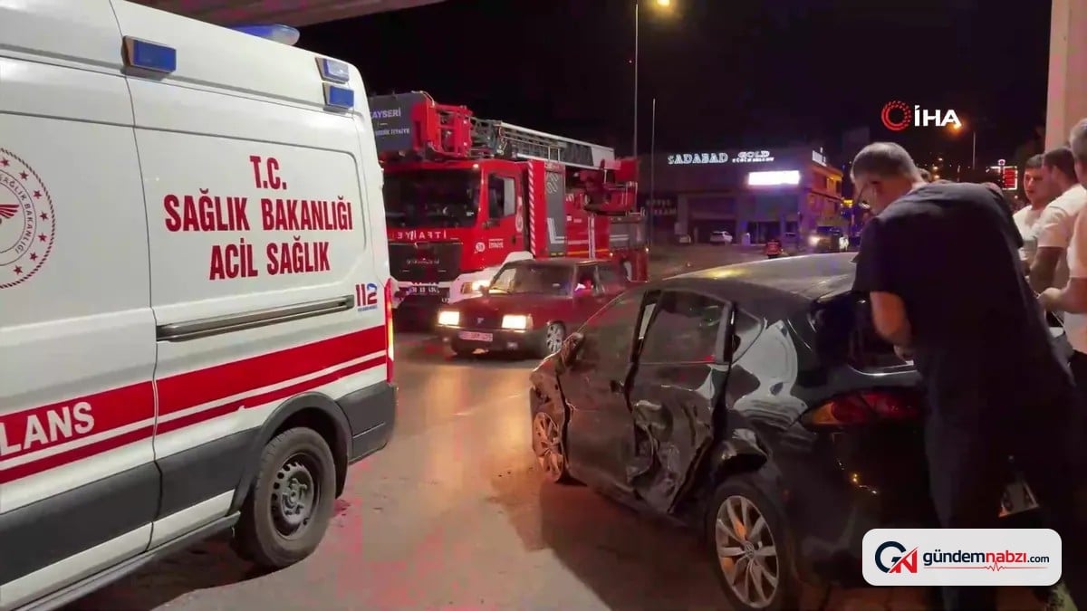 Kayseri'de Kaza yapan otomobil 200 metre sonra durdu: 1 yaralı