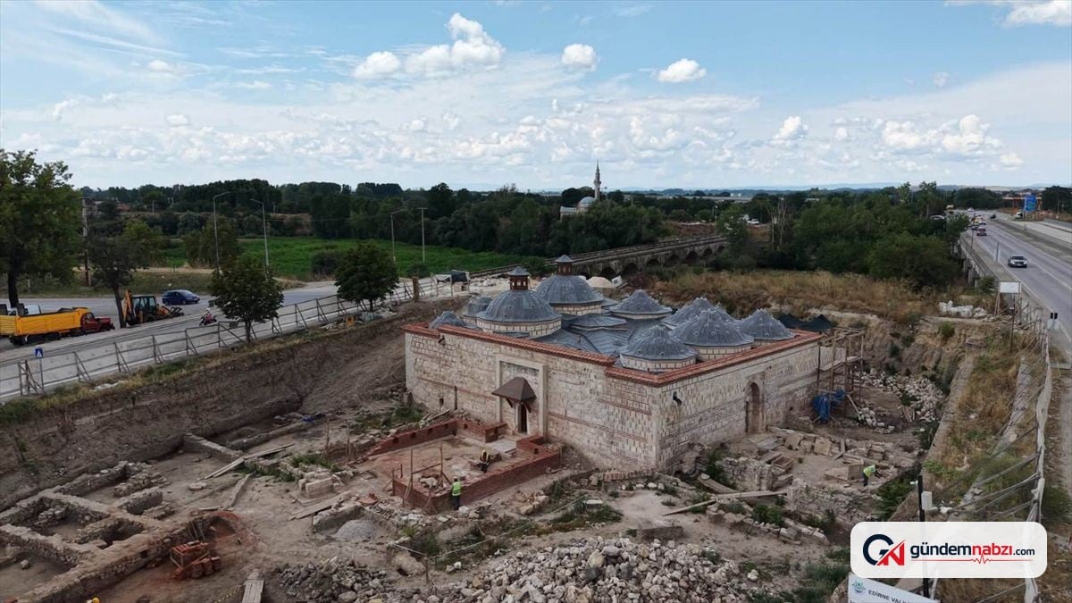 Edirne'de 600 yıllık Gazi Mihal hamamı ihya ediliyor