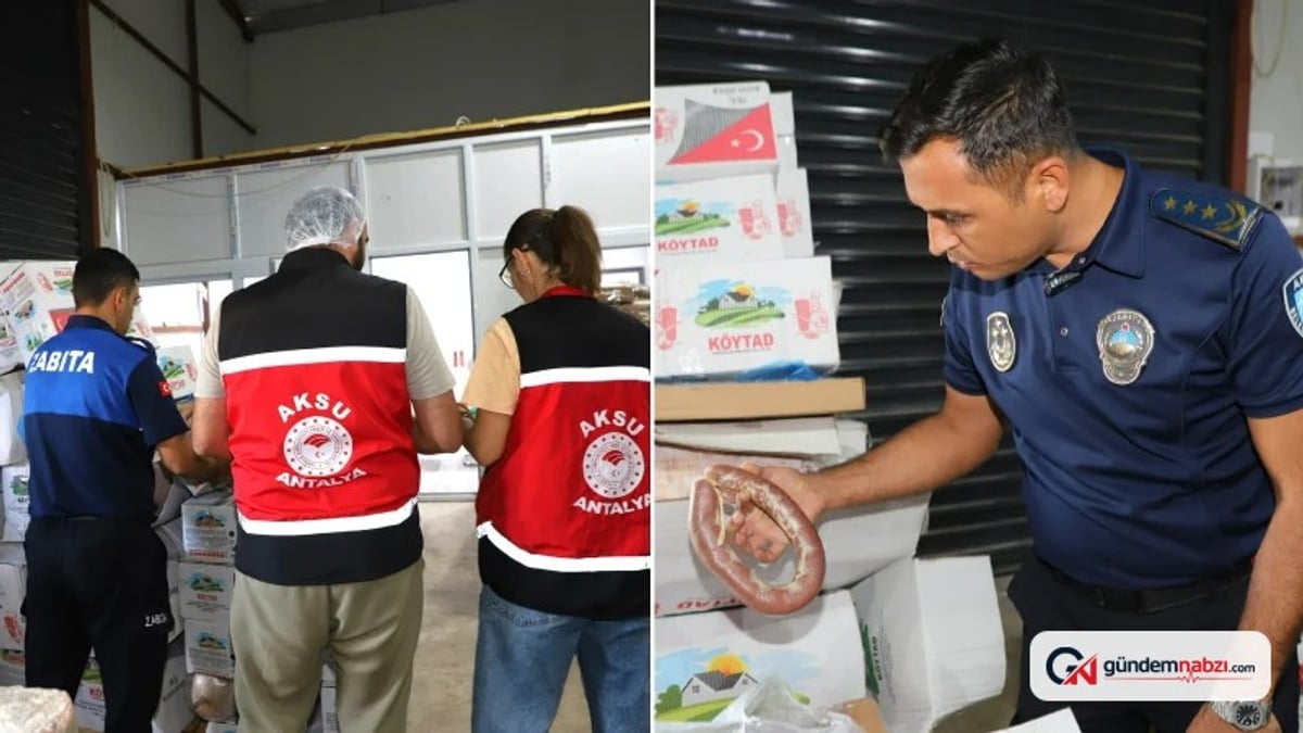 Antalya'da uygunsuz koşullarda 1 ton gıda ürünü ele geçirildi