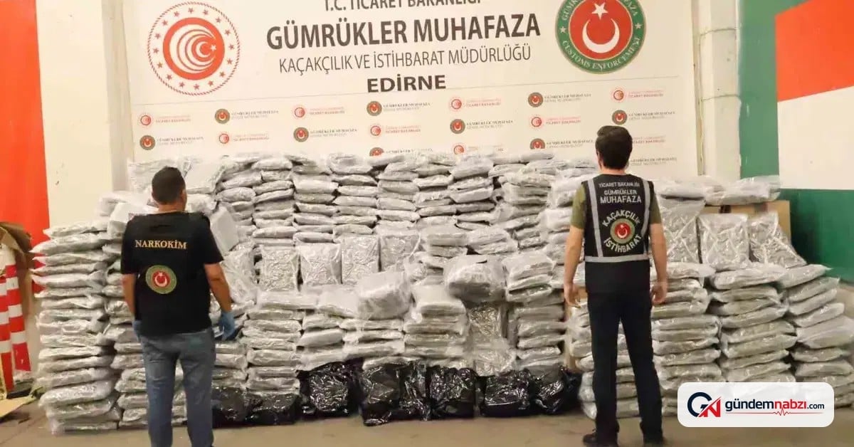 Edirne'de tırda 810 kilo esrar ele geçirildi